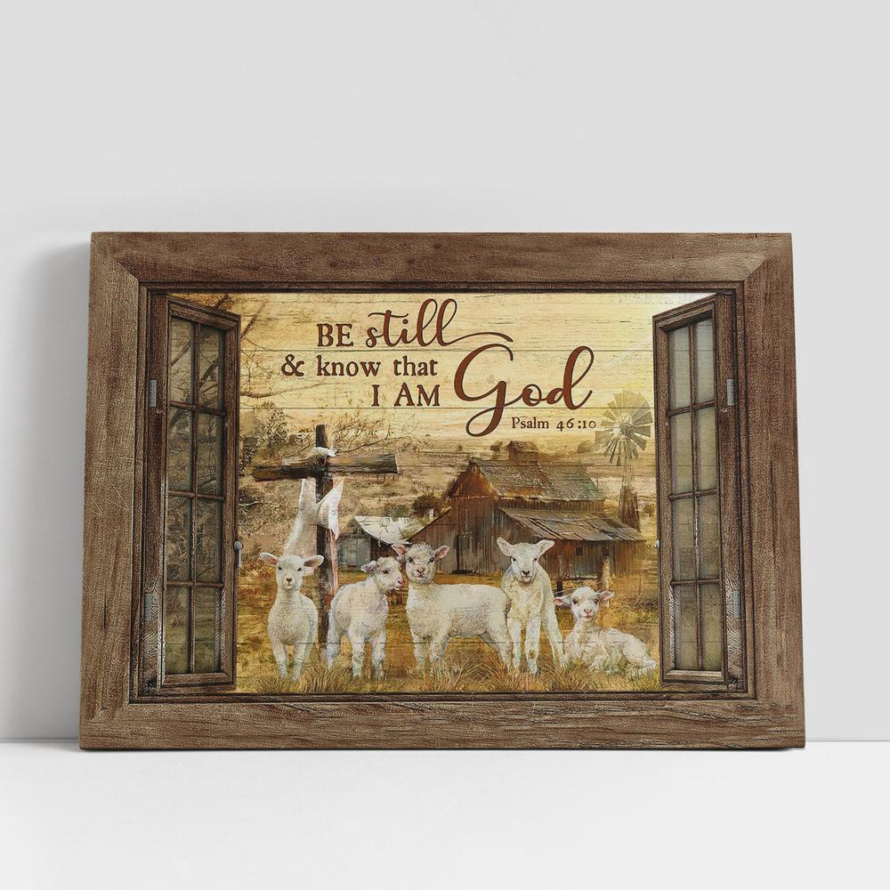 Christian Canvas Wall Art, The Lambs Of God Old Barn Be Still & Know That I Am God Canvas Art, Christian Canvas Art Christian Canvas Wall Art, The Lambs Of God Old Barn Be Still & Know That I Am God Canvas Art, Christian Canvas Art