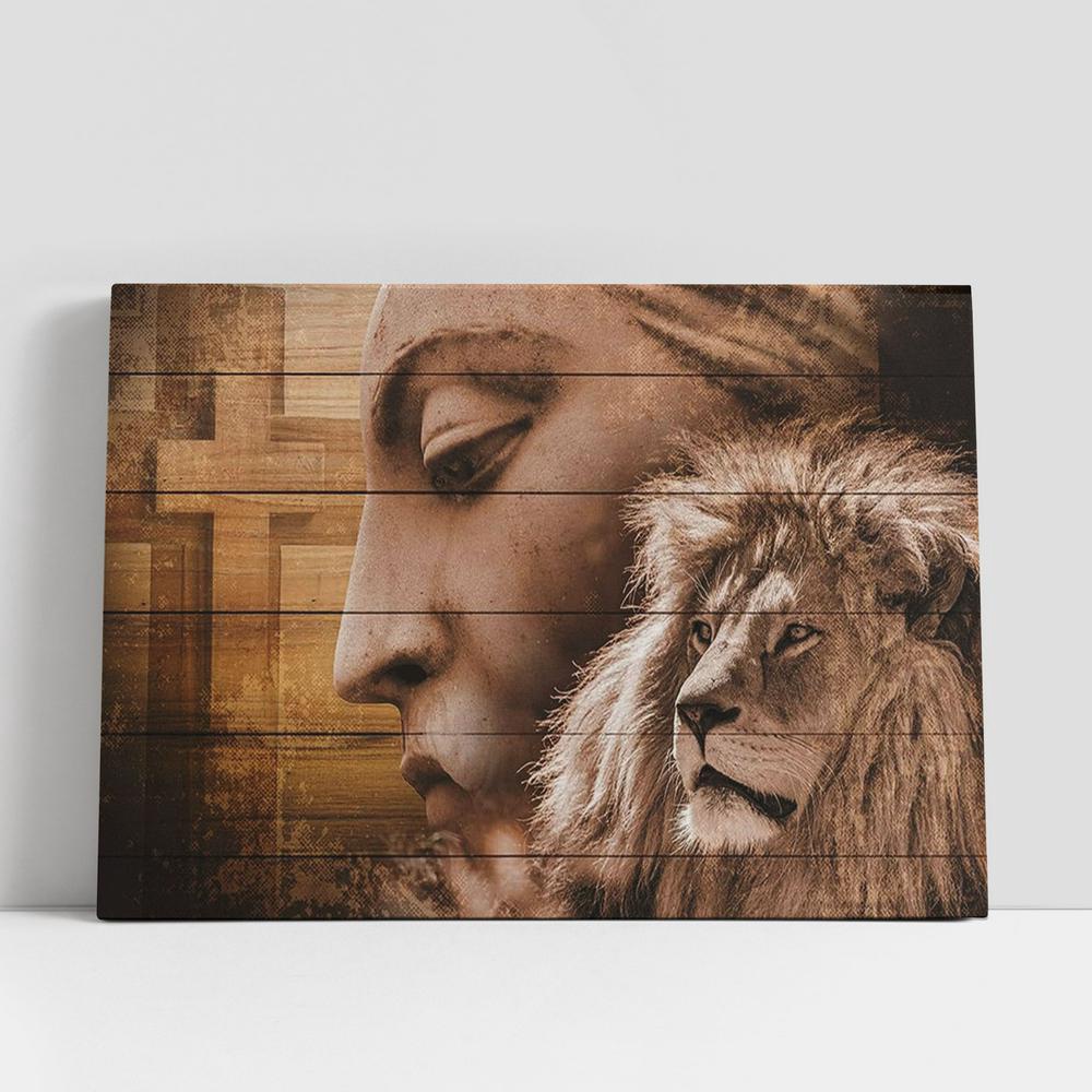 Christian Canvas Wall Art, The Lion Cross Canvas Art, Lion Canvas Wall Decor, Christian Canvas Art Christian Canvas Wall Art, The Lion Cross Canvas Art, Lion Canvas Wall Decor, Christian Canvas Art