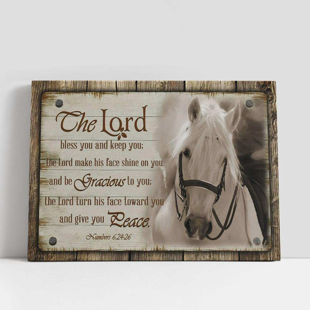 Christian Canvas Wall Art, The Lord Bless You And Keep You Horse Farmhouse Canvas Art, Christian Canvas Art Christian Canvas Wall Art, The Lord Bless You And Keep You Horse Farmhouse Canvas Art, Christian Canvas Art