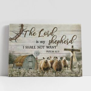Christian Canvas Wall Art, The Lord Is…