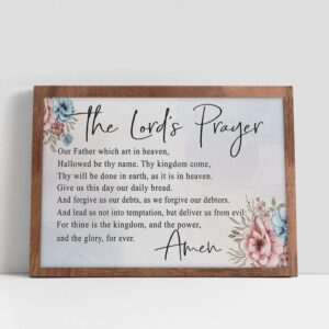 Christian Canvas Wall Art, The Lord’s Prayer…
