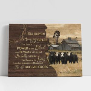 Christian Canvas Wall Art, The Old Rugged…