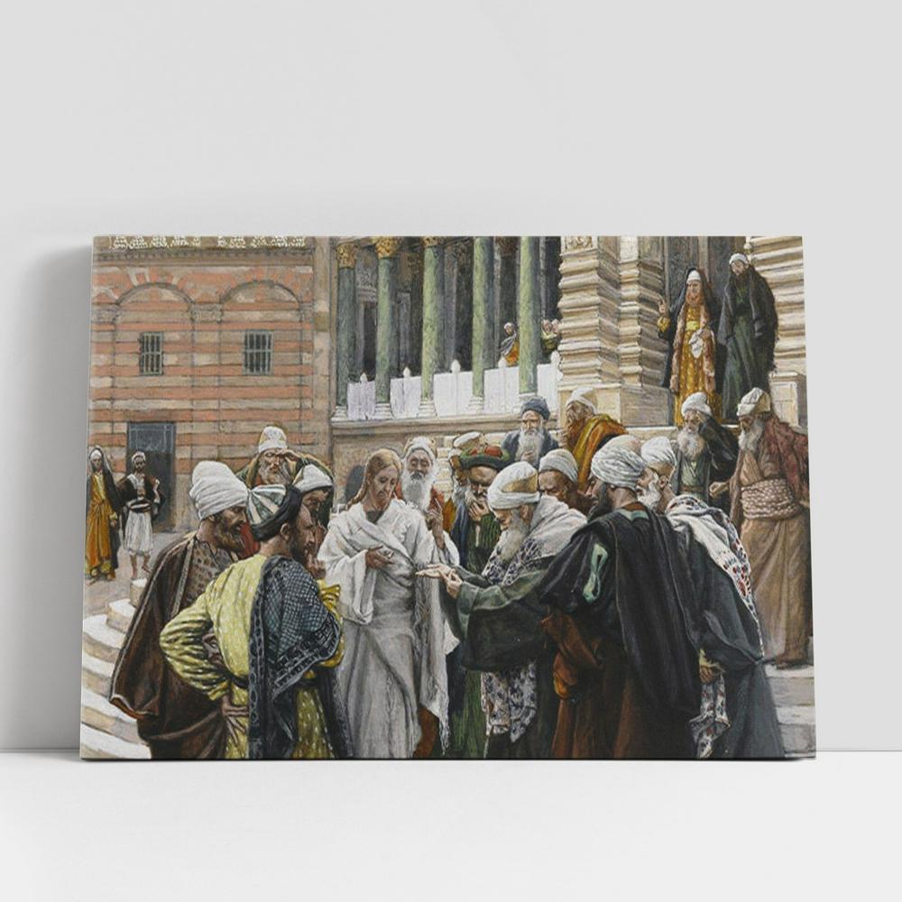 Christian Canvas Wall Art, The Tribute Money Canvas Art Decor, Christian Canvas Art Christian Canvas Wall Art, The Tribute Money Canvas Art Decor, Christian Canvas Art