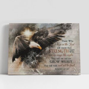 Christian Canvas Wall Art, They Will Walk…