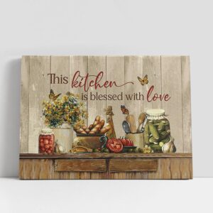 Christian Canvas Wall Art, This Kitchen Is…