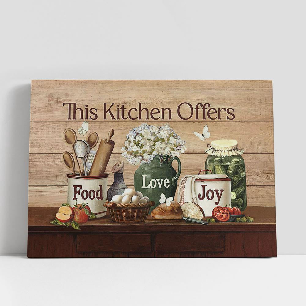 Christian Canvas Wall Art, This Kitchen Offers Food White Flower Kitchen Utensils Canvas Art, Christian Canvas Art Christian Canvas Wall Art, This Kitchen Offers Food White Flower Kitchen Utensils Canvas Art, Christian Canvas Art