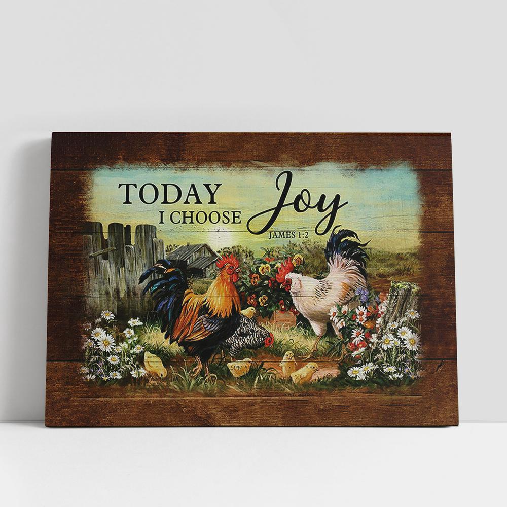 Christian Canvas Wall Art, Today I Choose Joy Chicken Farm Canvas Wall Art, Christian Canvas Art Christian Canvas Wall Art, Today I Choose Joy Chicken Farm Canvas Wall Art, Christian Canvas Art