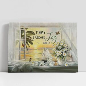 Christian Canvas Wall Art Today I Choose Joy Sunset Daisy Canvas Wall Art Christian Canvas Art 1 aceok8.jpg