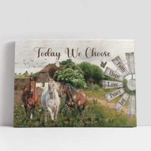 Christian Canvas Wall Art Today We Choose Joy Dream Horses Windmill Canvas Wall Art Christian Canvas Art 1 rzrsjh.jpg