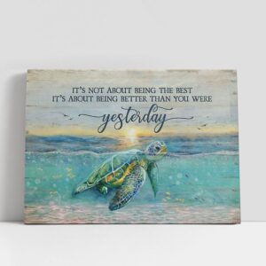 Christian Canvas Wall Art, Turtle It’s About…