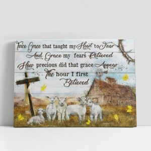 Christian Canvas Wall Art, Twice Grace That…