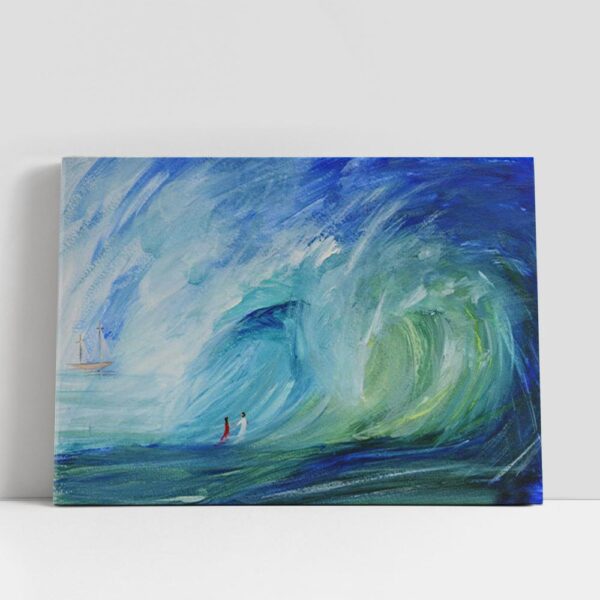 Christian Canvas Wall Art, Walking On Water Canvas Prints, Christian Canvas Art