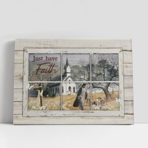 Christian Canvas Wall Art, Walking With Jesus…