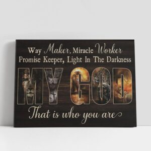 Christian Canvas Wall Art, Way Maker Miracle…