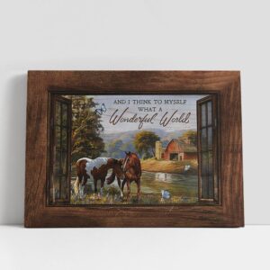 Christian Canvas Wall Art What A Wonderful World Dream Horse River Canvas Wall Art Christian Canvas Art 1 wpltmy.jpg