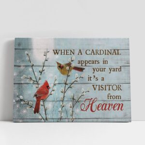 Christian Canvas Wall Art, When A Cardinal…