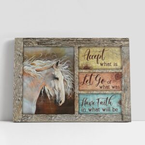 Christian Canvas Wall Art, White Horse Have…