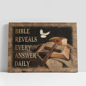 Christian Canvas Wall Art, White dove Bible…