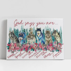 Christian Canvas Wall Art, Wolf God Says…