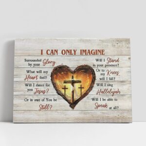 Christian Canvas Wall Art, Wooden Cross Thorny…