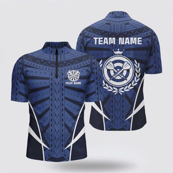 Dart Jerseys, Blue Tribal Dart Jerseys Men Dart Shirts Cools, Custom Dart Jerseys