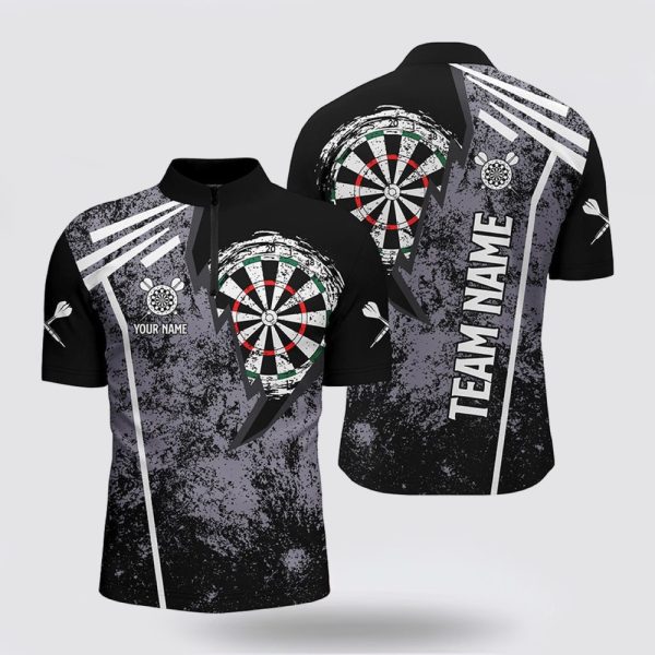 Dart Jerseys, Grunge Dart Jerseys Retro Darts Shirt For Men, Custom Dart Jerseys