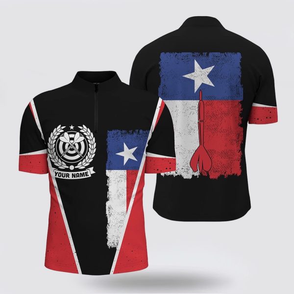 Dart Jerseys, Retro Texas Flag Dart Jerseys Patriotics For Men, Custom Dart Jerseys