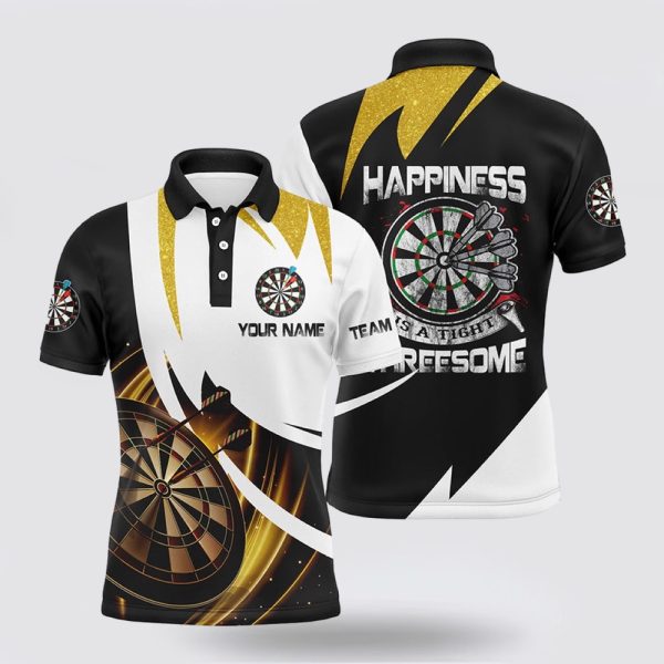Darts Polo Shirt, Happiness Is A Tight Personalized Men Darts Polo Shirt Custom, Darts Polo Shirt Design