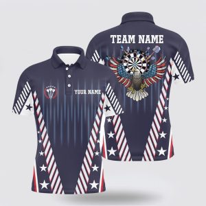 Darts Polo Shirt, Personalized Patriot Us Flag…