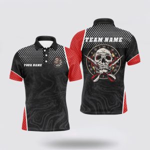 Darts Polo Shirt, Personalized Sports Skull Smoky…