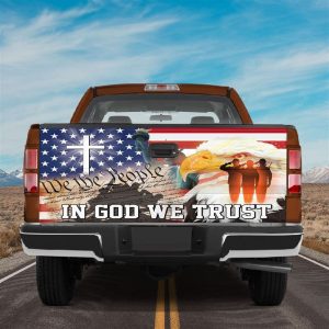Jesus Tailgate Wrap, American Eagle In God We Trust Tailgate Wraps For Trucks We The People Tailgate Wrap Car Decoration Tailgate Wrap