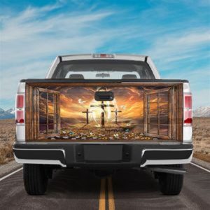 Jesus Tailgate Wrap, Christian Cross Window Tailgate Wrap Decal Jesus Lovers Gift Idea Truck Decoration Tailgate Wrap