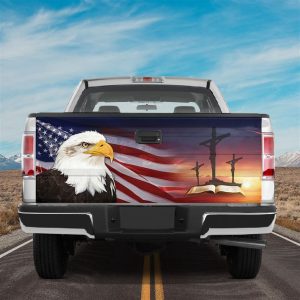 Jesus Tailgate Wrap, Eagle Flag American Patriot…