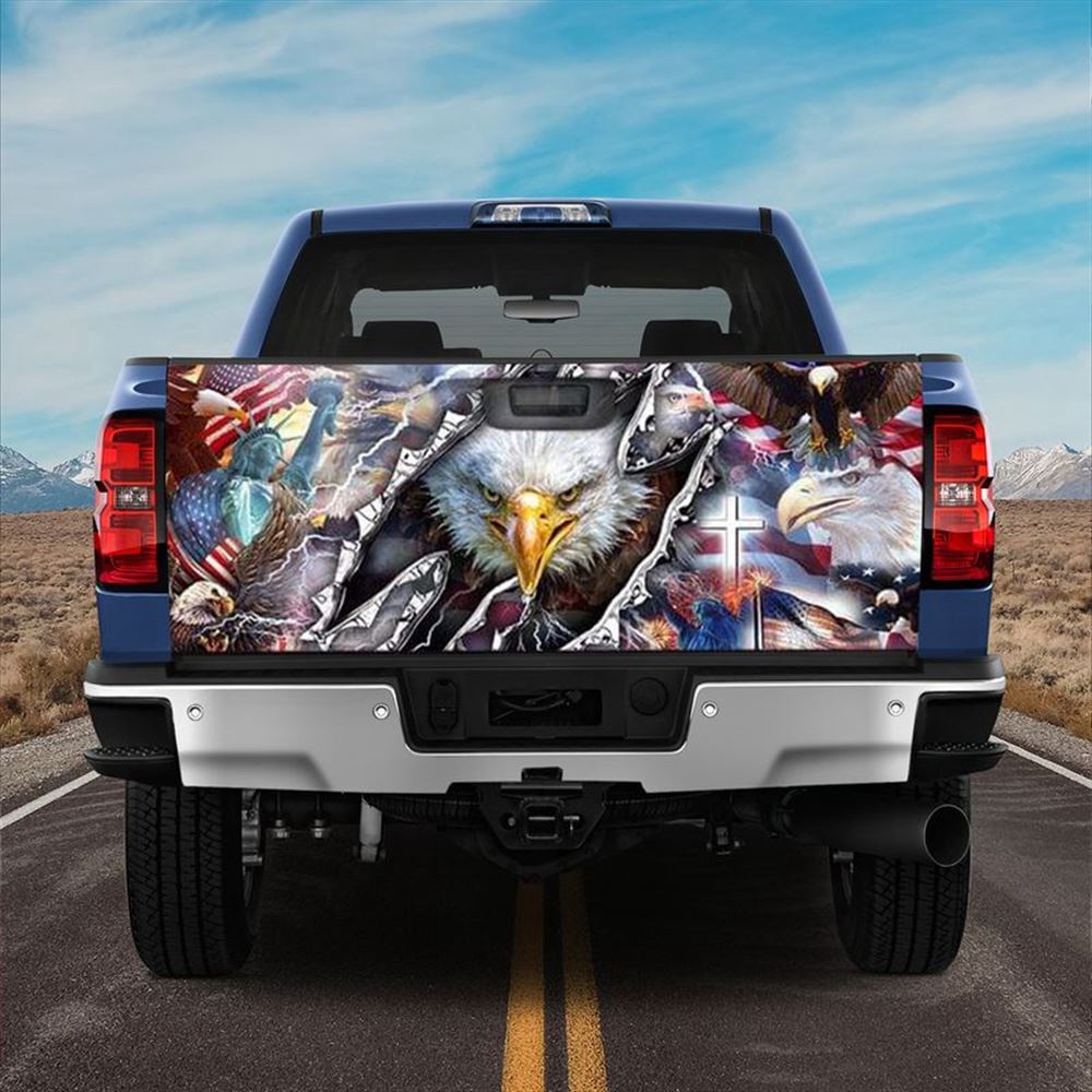 Jesus Tailgate Wrap, God Bless America Truck Tailgate Wrap Patriotic Day Independence Day Tailgate Wrap Jesus Tailgate Wrap, God Bless America Truck Tailgate Wrap Patriotic Day Independence Day Tailgate Wrap