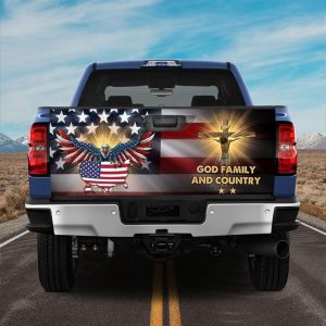 Jesus Tailgate Wrap, God Family & Country…