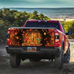 Jesus Tailgate Wrap Jesus Christian Happy Thanksgiving Truck Tailgate Decal Sticker Wrap Christian Car Decor 3 sb0ckc.jpg