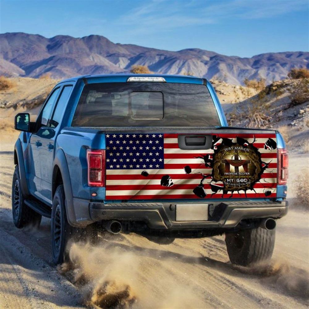 Jesus Tailgate Wrap, Jesus Cross Way Maker Miracle Worker Truck Tailgate Decal Sticker Wrap, Christian Car Decor Jesus Tailgate Wrap, Jesus Cross Way Maker Miracle Worker Truck Tailgate Decal Sticker Wrap, Christian Car Decor