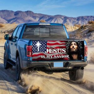 Jesus Tailgate Wrap Jesus Is My Savior Truck Tailgate Decal Sticker Wrap Christian Car Decor 2 jyf7yf.jpg