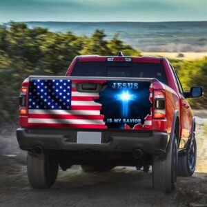 Jesus Tailgate Wrap Jesus Is My Savior Truck Tailgate Decal Sticker Wrap Christian Car Decor 3 yfw2cr.jpg