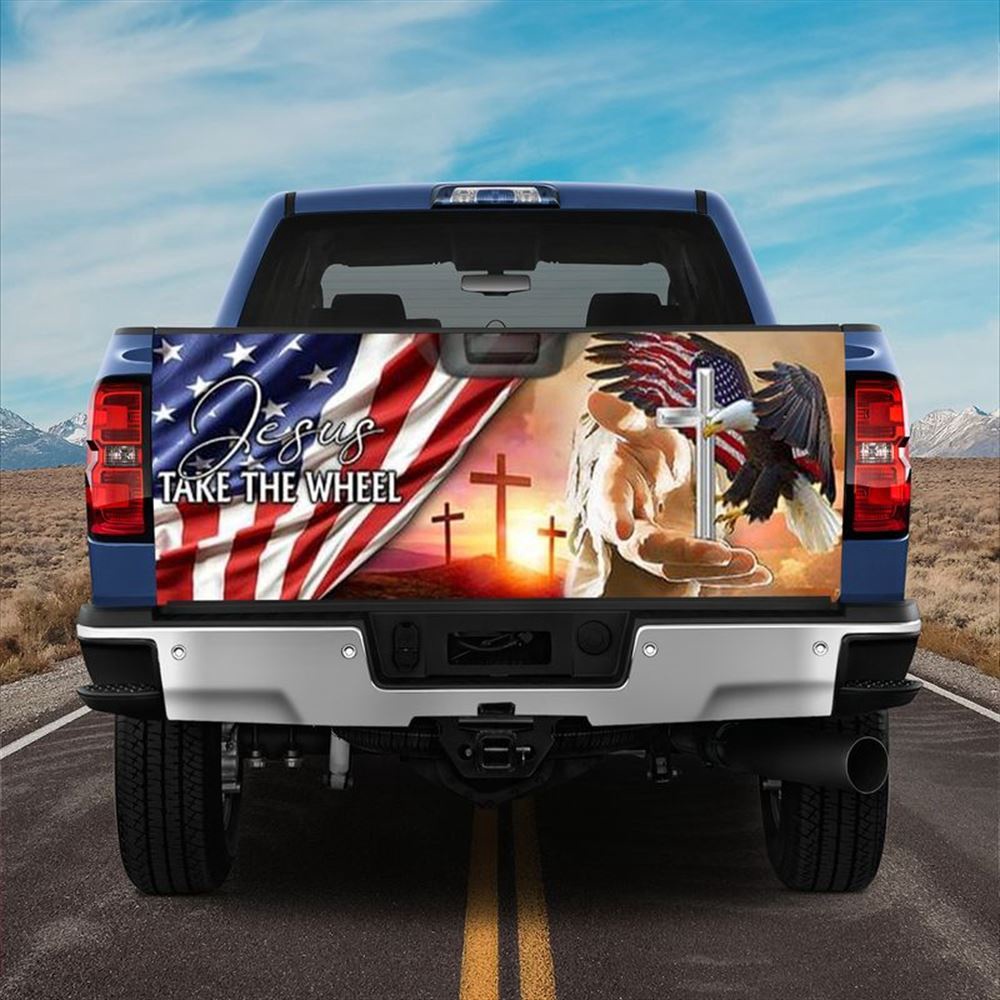 Jesus Tailgate Wrap, Jesus Take The Wheel Truck Tailgate Wrap American Flag Christian Car Decor Tailgate Wrap Jesus Tailgate Wrap, Jesus Take The Wheel Truck Tailgate Wrap American Flag Christian Car Decor Tailgate Wrap