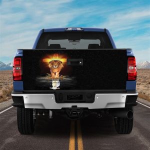Jesus Tailgate Wrap, Lion Lamb And Cross…