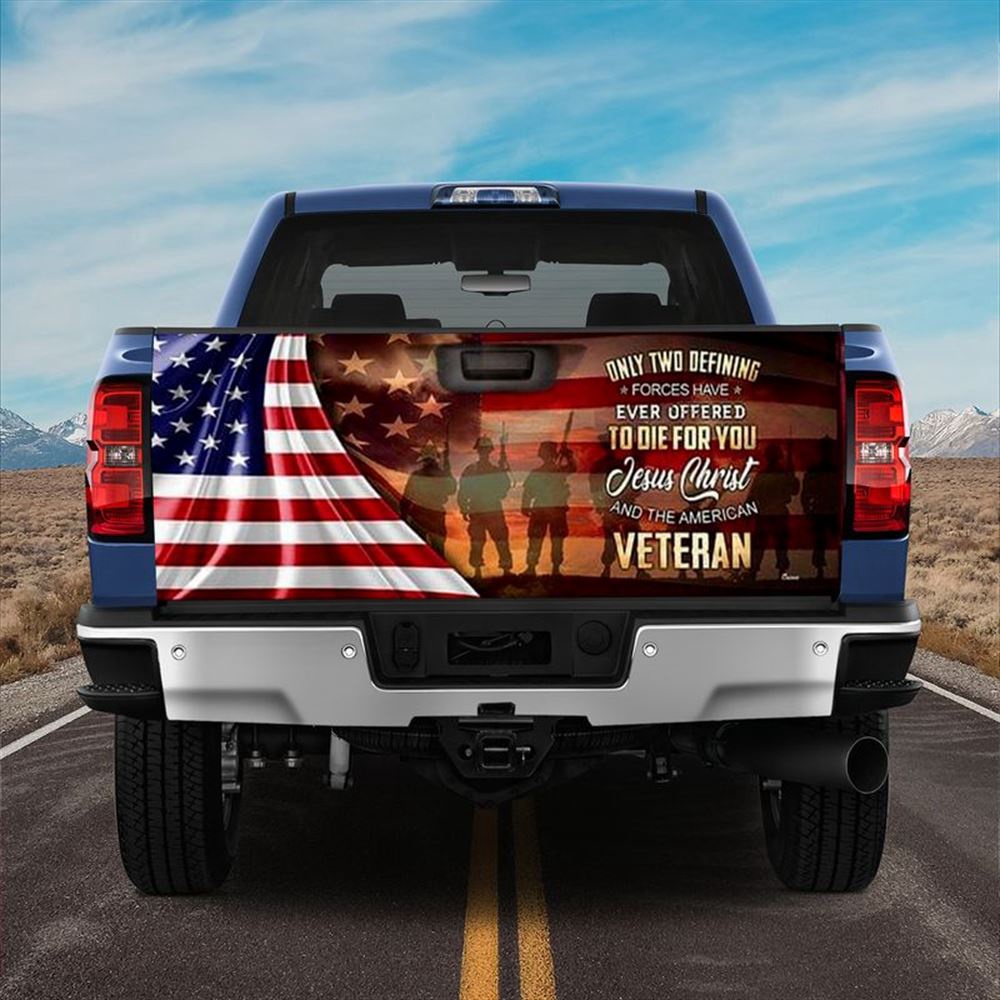 Jesus Tailgate Wrap, Owe To God And Veteran Truck Tailgate Decal Usa Flag Memorial Day Decor Tailgate Wrap Jesus Tailgate Wrap, Owe To God And Veteran Truck Tailgate Decal Usa Flag Memorial Day Decor Tailgate Wrap