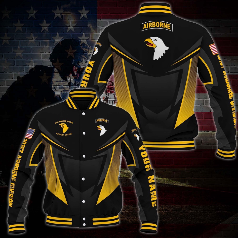 Veteran Jacket, 101st Airborne Division Veteran Military Jacket Baseball Jacket Custom Shirt