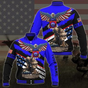 Veteran Jacket, 82nd Airborne American Eagle Flag…