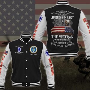 Veteran Jacket, Air Force Veteran Jacket, US Air Force Veteran Military Logo Baseball Jacket Custom Jacket