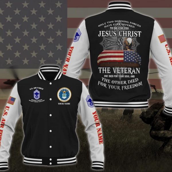 Veteran Jacket, Air Force Veteran Jacket, US Air Force Veteran Military Logo Baseball Jacket Custom Jacket