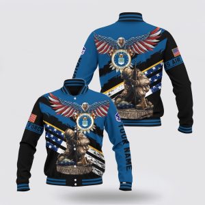 Veteran Jacket, Air Force Veteran Jacket, Us Air Force American Eagle Flag Military Ranks Veteran Ranks Custom Baseball Jacket