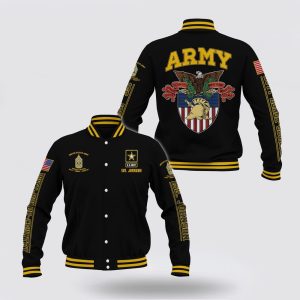 Veteran Jacket, Army Veteran Jacket, Us Army Baseball Jacket Custom Your Name And Rank