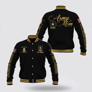 Veteran Jacket, Army Veteran Jacket, Us Army Baseball Jacket Custom Your Name And Rank, Army Mom Jacket