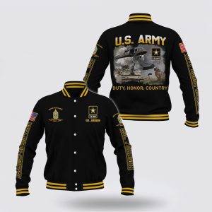 Veteran Jacket, Army Veteran Jacket, Us Army Duty Honor Country Baseball Jacket Custom Your Name And Rank